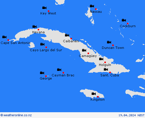 webcam Cayman Islands Central America Forecast maps