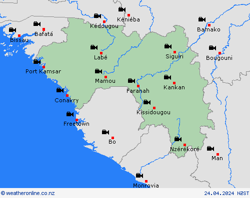 webcam Guinea Africa Forecast maps