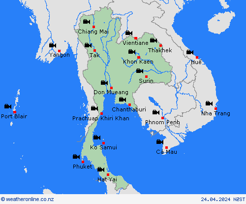 webcam Thailand Asia Forecast maps