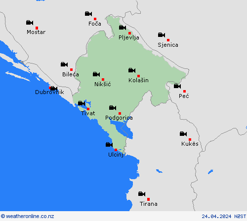 webcam Montenegro Europe Forecast maps