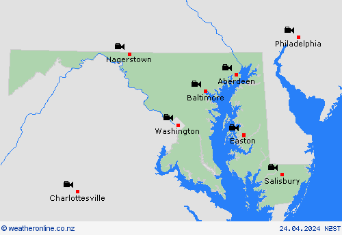 webcam Maryland North America Forecast maps