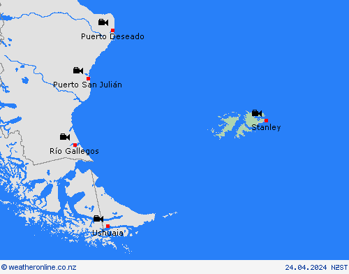 webcam Falkland Islands South America Forecast maps