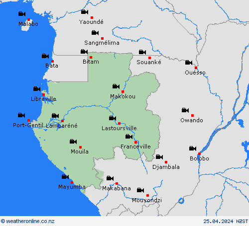 webcam Gabon Africa Forecast maps