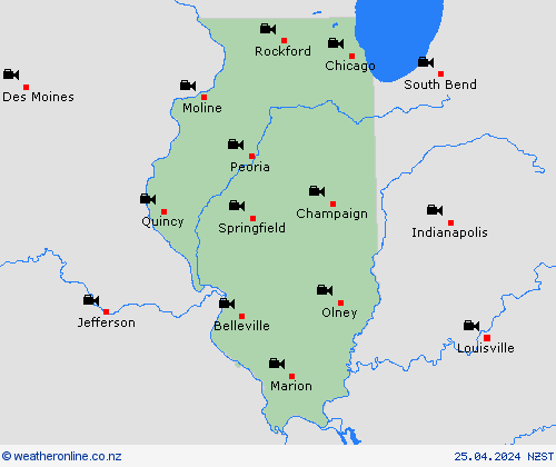 webcam Illinois North America Forecast maps