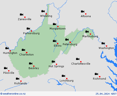 webcam West-Virginia North America Forecast maps