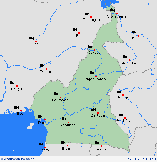 webcam Cameroon Africa Forecast maps