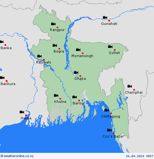 webcam Bangladesh Asia Forecast maps