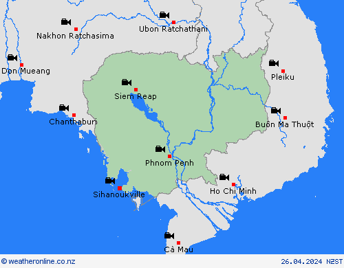 webcam Cambodia Asia Forecast maps