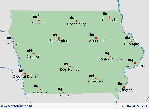 webcam Iowa North America Forecast maps