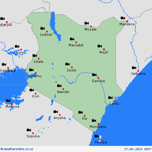 webcam Kenya Africa Forecast maps