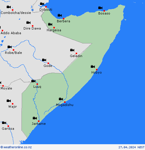 webcam Somalia Africa Forecast maps