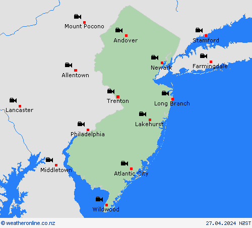 webcam New Jersey North America Forecast maps