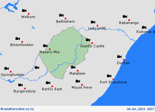 webcam Lesotho Africa Forecast maps