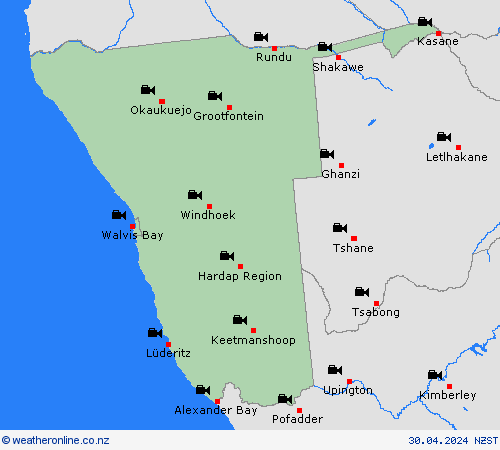 webcam Namibia Africa Forecast maps