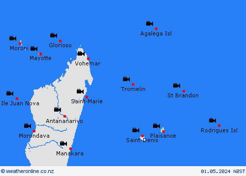 webcam Mauritius Africa Forecast maps