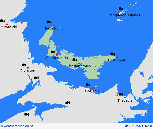 webcam Prince Edward Island North America Forecast maps
