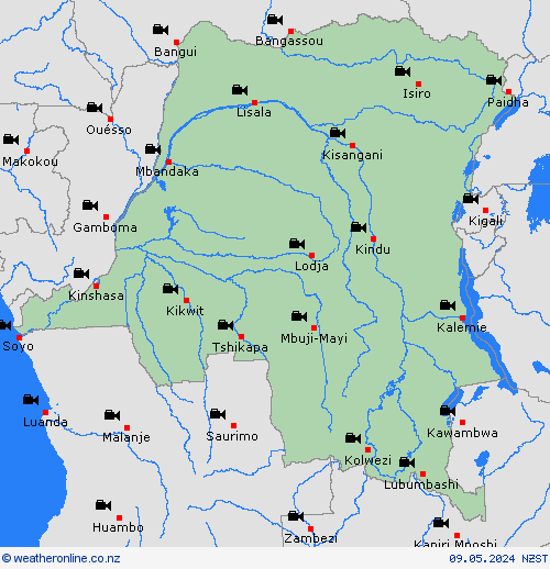 webcam Dem. Rep. Congo Africa Forecast maps