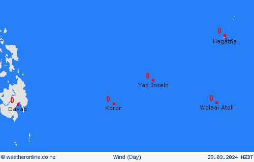 wind Palau Pacific Forecast maps