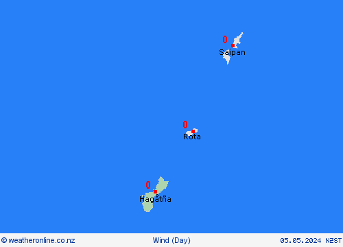 wind Guam Pacific Forecast maps
